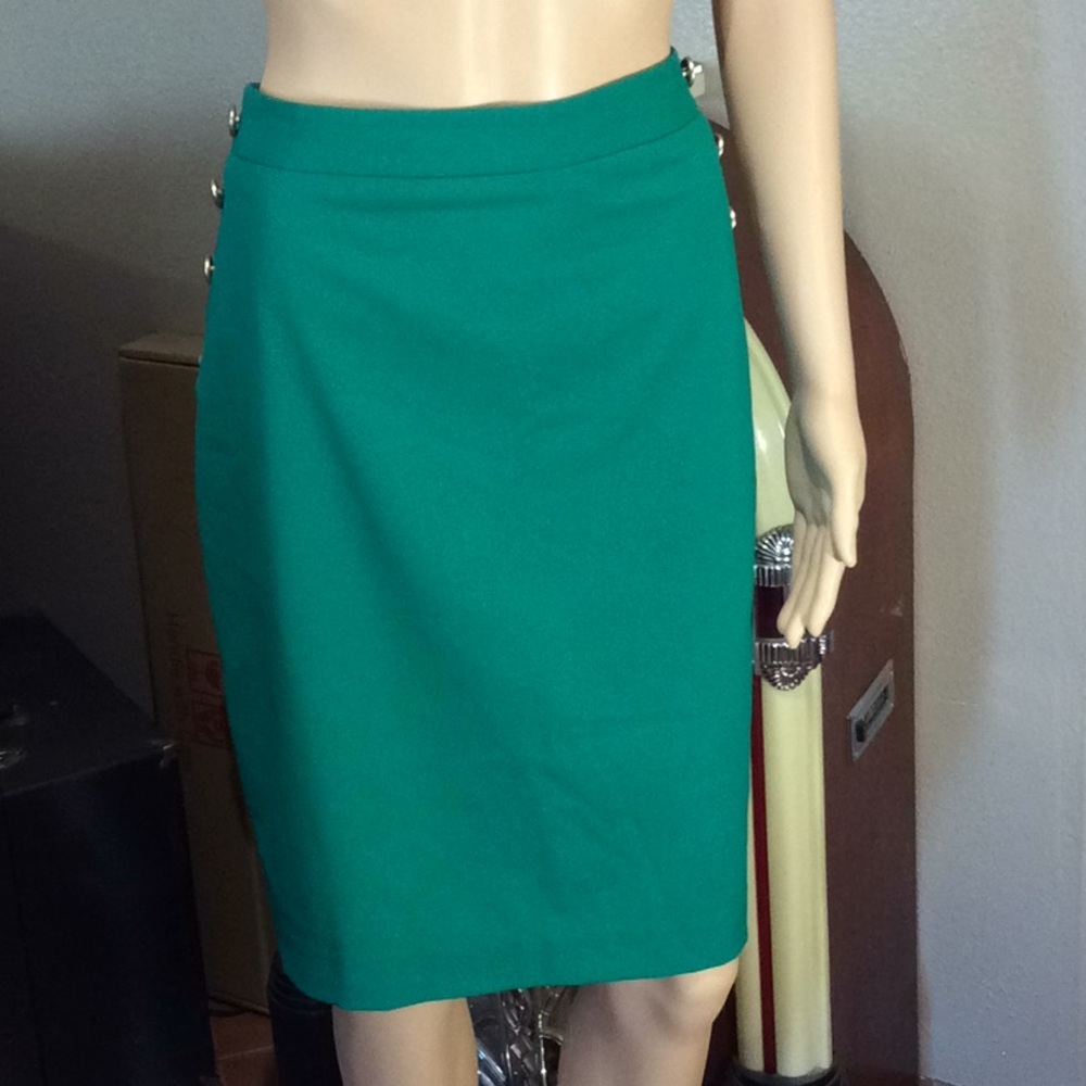 💜Limited Green Skirt polyester spandex M